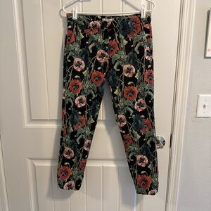 H&M Women’s Poppy Floral Cigarette Trousers